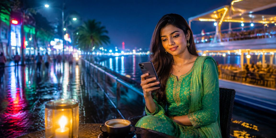 চট্টগ্রামের সমুদ্রসৈকতে বসে মোবাইলে ক্রিকেট বেটিং উপভোগ করছেন একজন ব্যবহারকারী